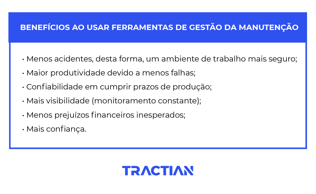 Os benefícios ao usar ferramentas de gestão da manutenção